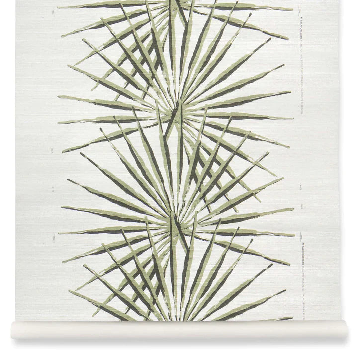 Palmetto Stripe Metallic Grasscloth