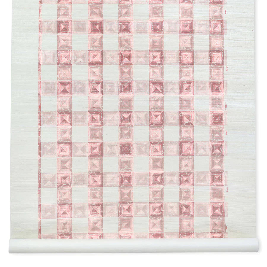 Painter's Gingham Metallic Grasscloth