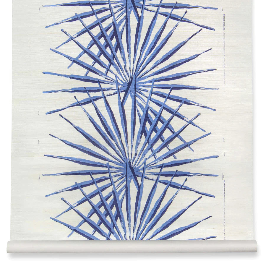Palmetto Stripe Metallic Grasscloth