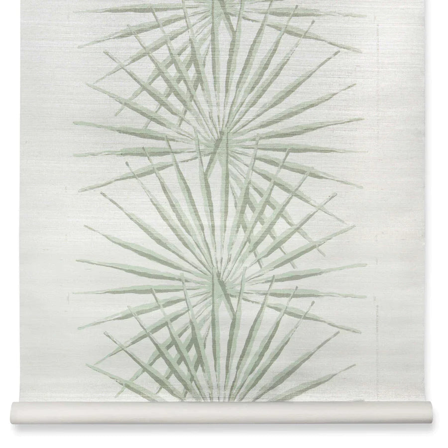 Palmetto Stripe Metallic Grasscloth
