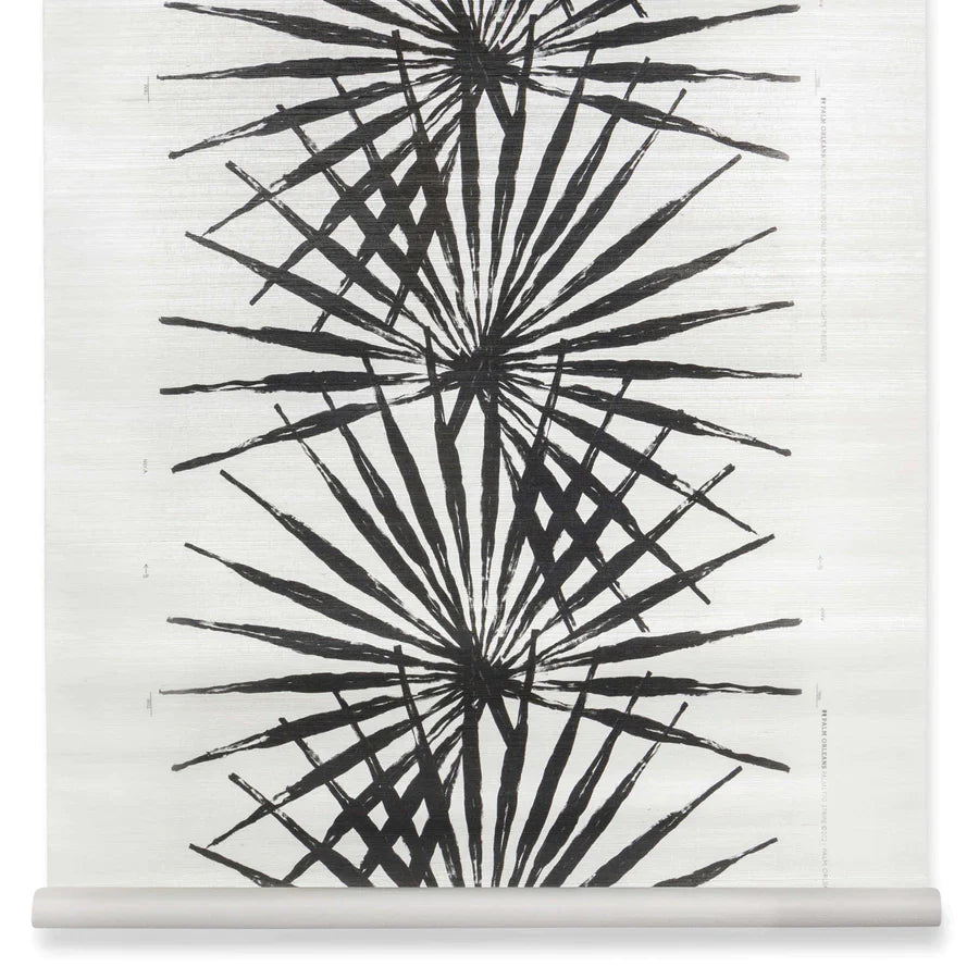 Palmetto Stripe Metallic Grasscloth