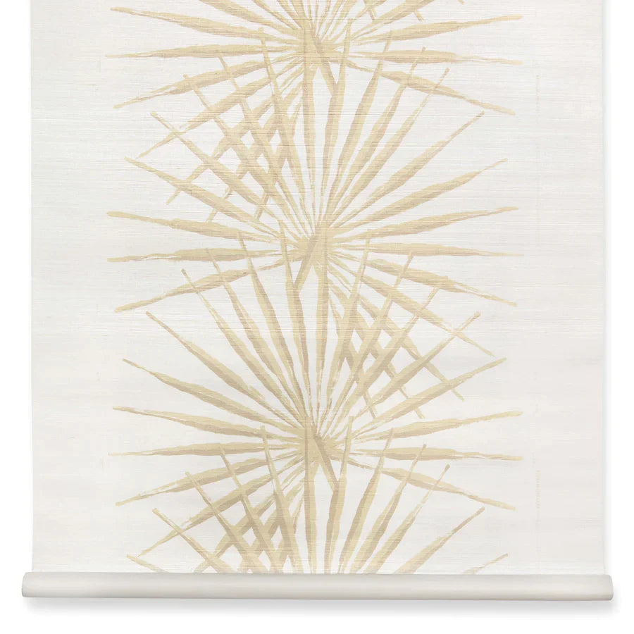 Palmetto Stripe Metallic Grasscloth