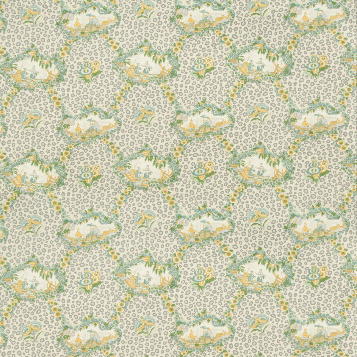 Chinese Leopard Toile - Mist