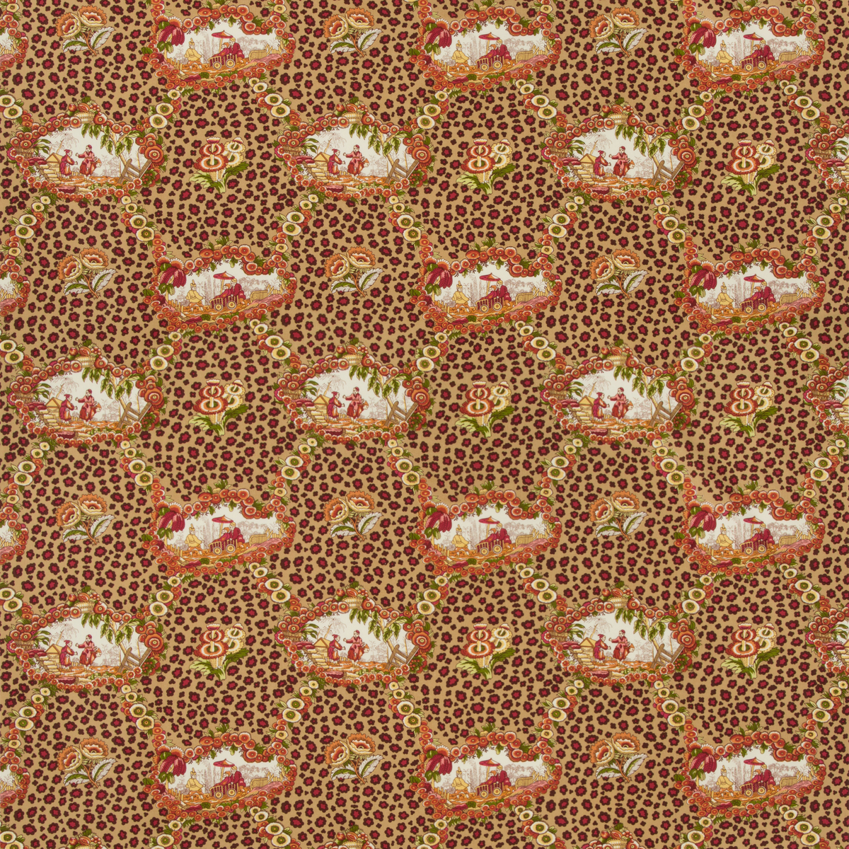 Chinese Leopard Toile - Autumn